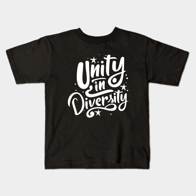 Unity in Diversity - Diverse Colours Kids T-Shirt by irfankokabi